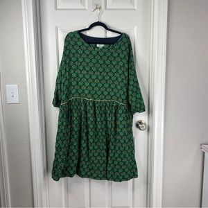 3/4 sleeve a line 3/4 sleeve dress
